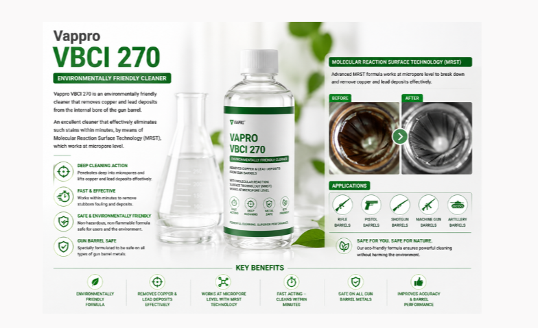 Vappro VBCI 270 Environmentally Friendly Gun Barrel Cleaner