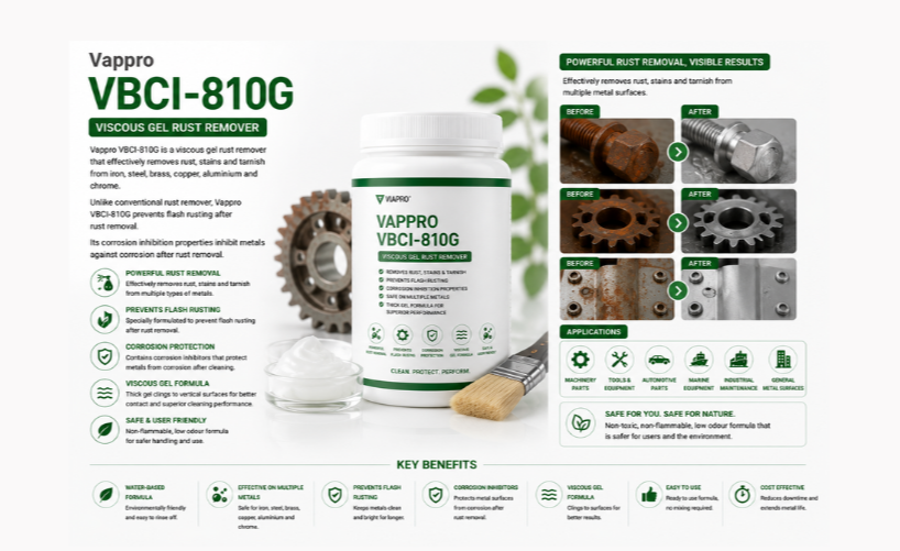 Vappro VBCI 810G Non-Rinse Gel Rust Remover