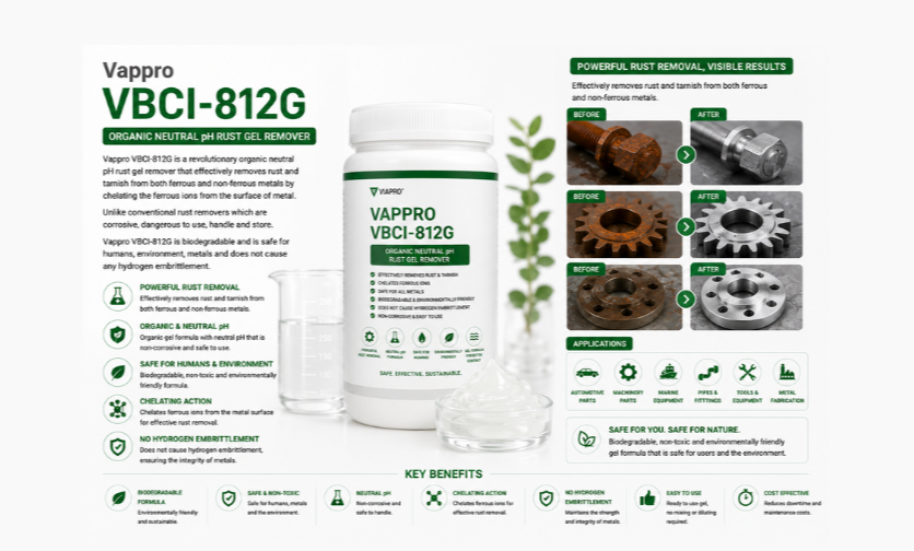 Vappro VBCI 812G Organic Neutral pH Gel Rust Remover