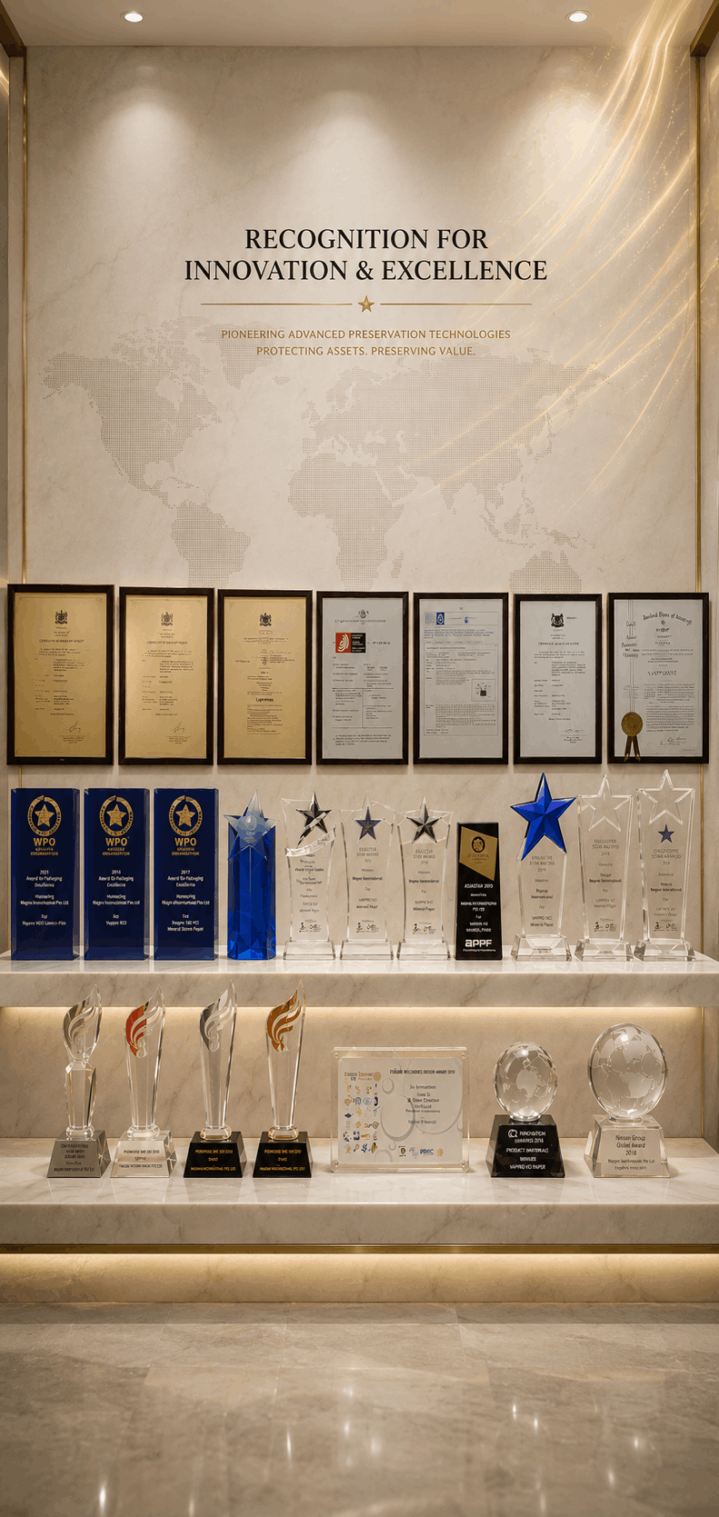 Vappro Award Certificates and Accolades