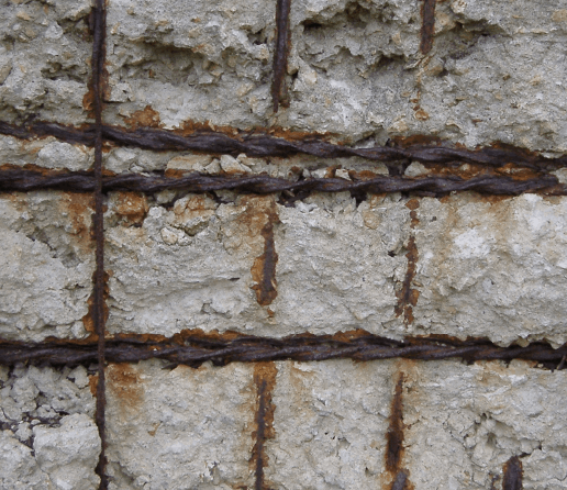 Steel reinforcement protected by Vappro VBCI-CRI 6000 Series rebar coating