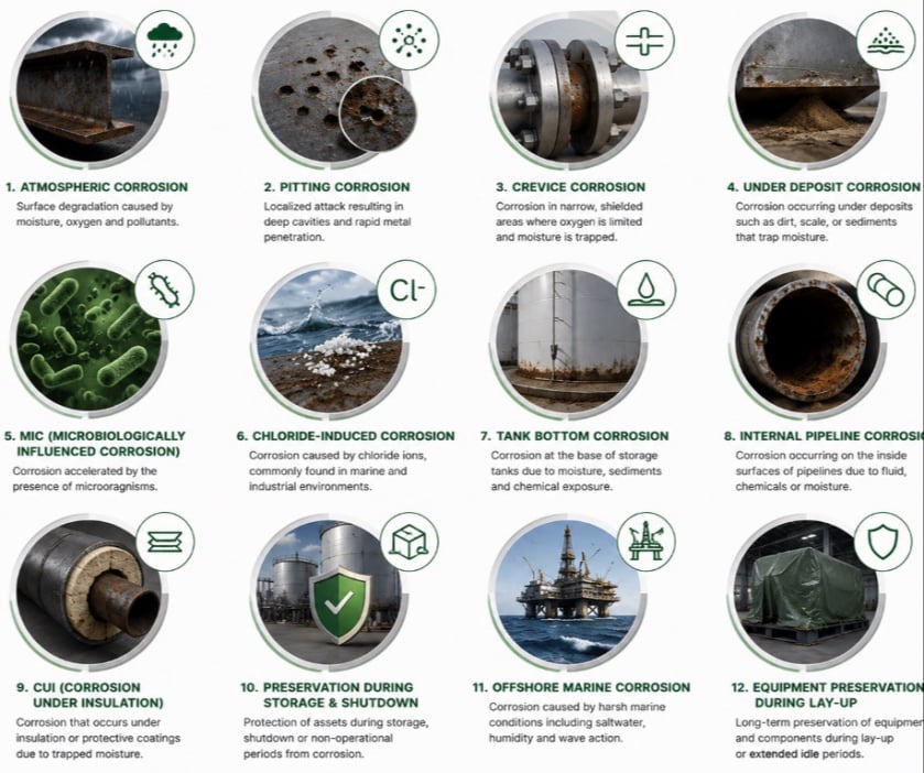 Vappro VBCI corrosion mitigation for offshore oil rig and processing facility