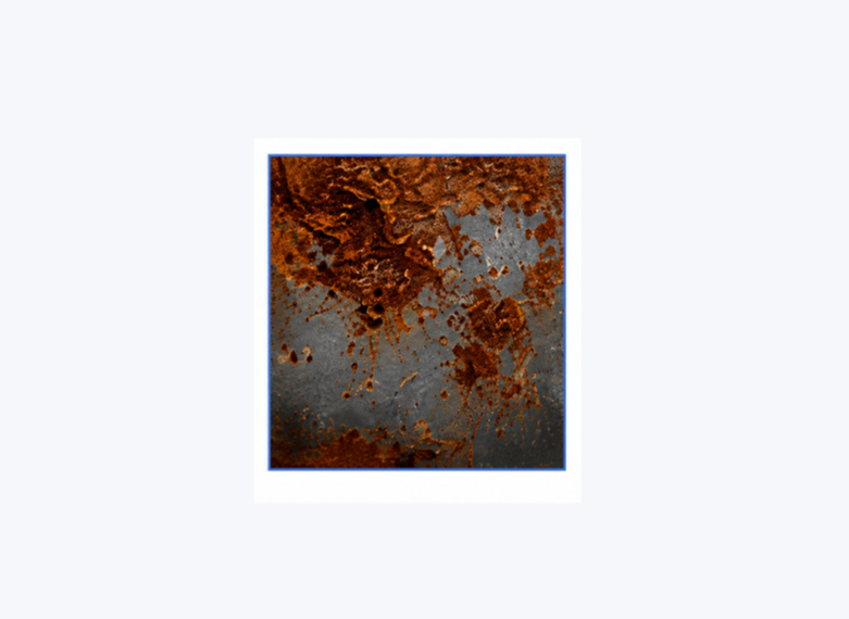 Chemical process of iron rusting and hydrated iron oxide formation