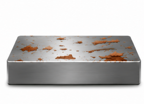 Accelerated corrosion and oxidation process on metal