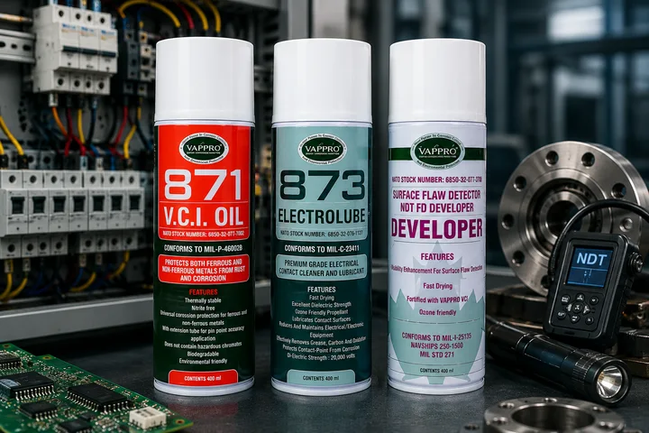 Vappro VBCI Aerosol Sprays for Electrical and Maintenance Use