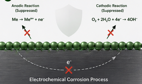 Anodic and cathodic corrosion reaction suppression